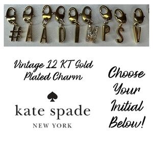 Kate Spade 12 KT Plated Letters Charms (No Bracelet) Initial # A A D I M P S V